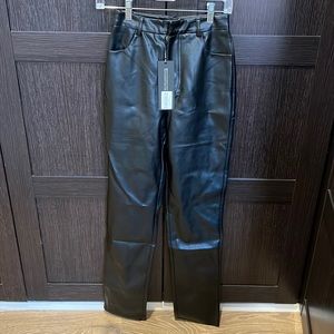 WHITE FOX LEATHER PANTS